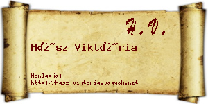 Hász Viktória névjegykártya